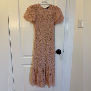 Zara midi dress pastel pink